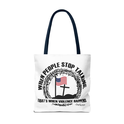 Bold Statement Tote Bag, Inspirational Tote, Patriotic Bag, Gift for Activists, Motivational Shopping Bag, Freedom Design