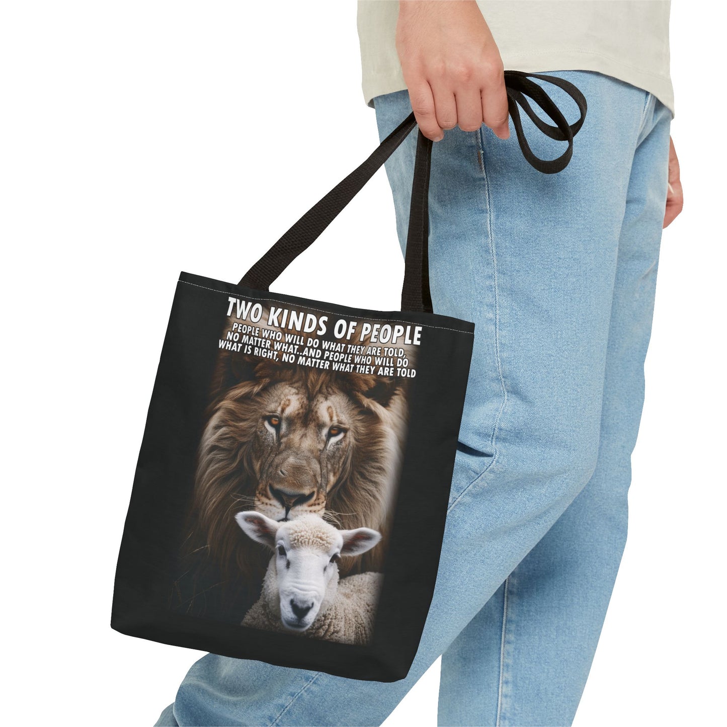 Lion and Sheep Integrity Tote Bag