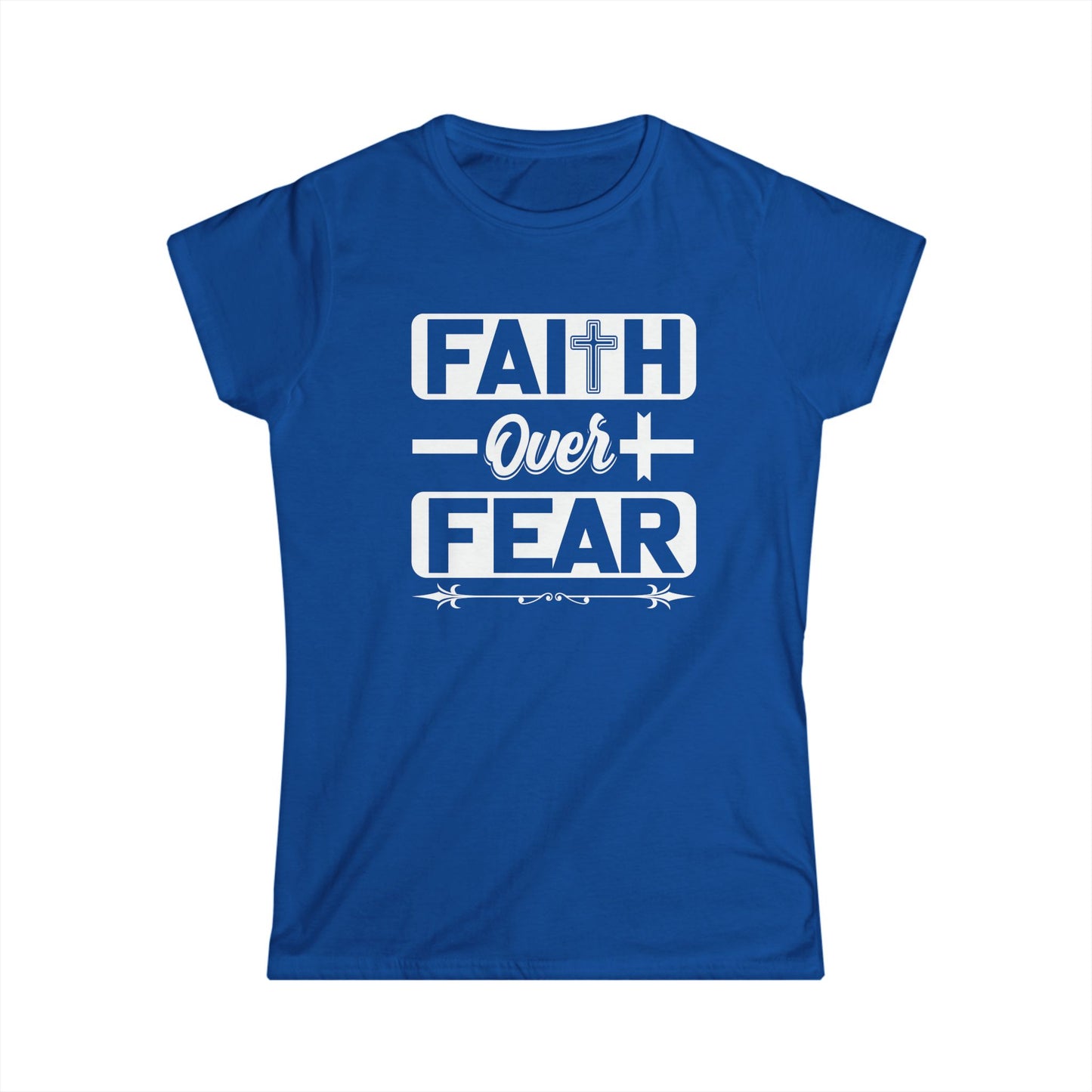 Faith Over Fear Junior Slim Fit Softstyle Tee – Feminine & Empowering