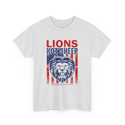 Adult- Unisex Heavy Cotton Tee- Lions Not Sheep