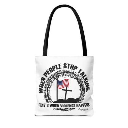Bold Statement Tote Bag, Inspirational Tote, Patriotic Bag, Gift for Activists, Motivational Shopping Bag, Freedom Design
