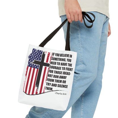 Bold Statement Tote Bag, Inspirational Tote, Patriotic Bag, Gift for Activists, Motivational Shopping Bag, Freedom Design