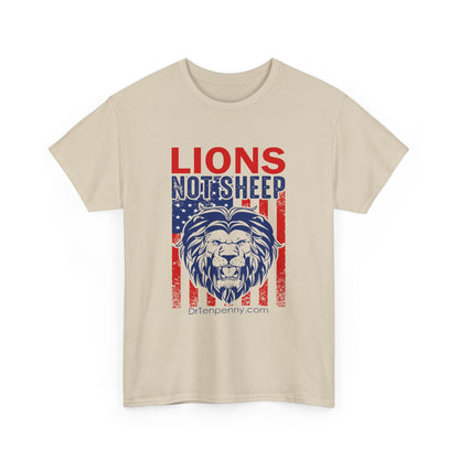 Adult- Unisex Heavy Cotton Tee- Lions Not Sheep