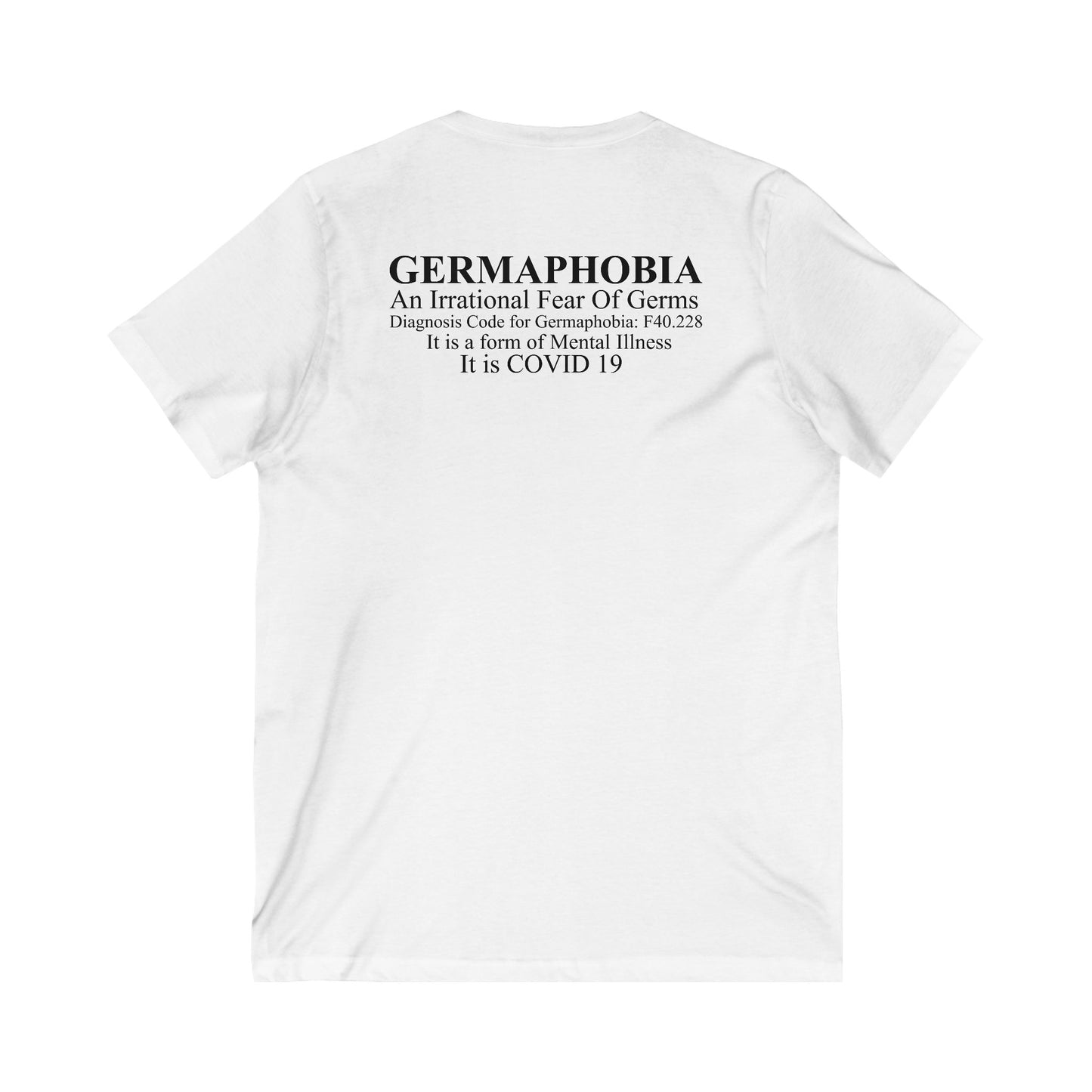 Ladies Not a Germaphobe Short Sleeve V-Neck Tee