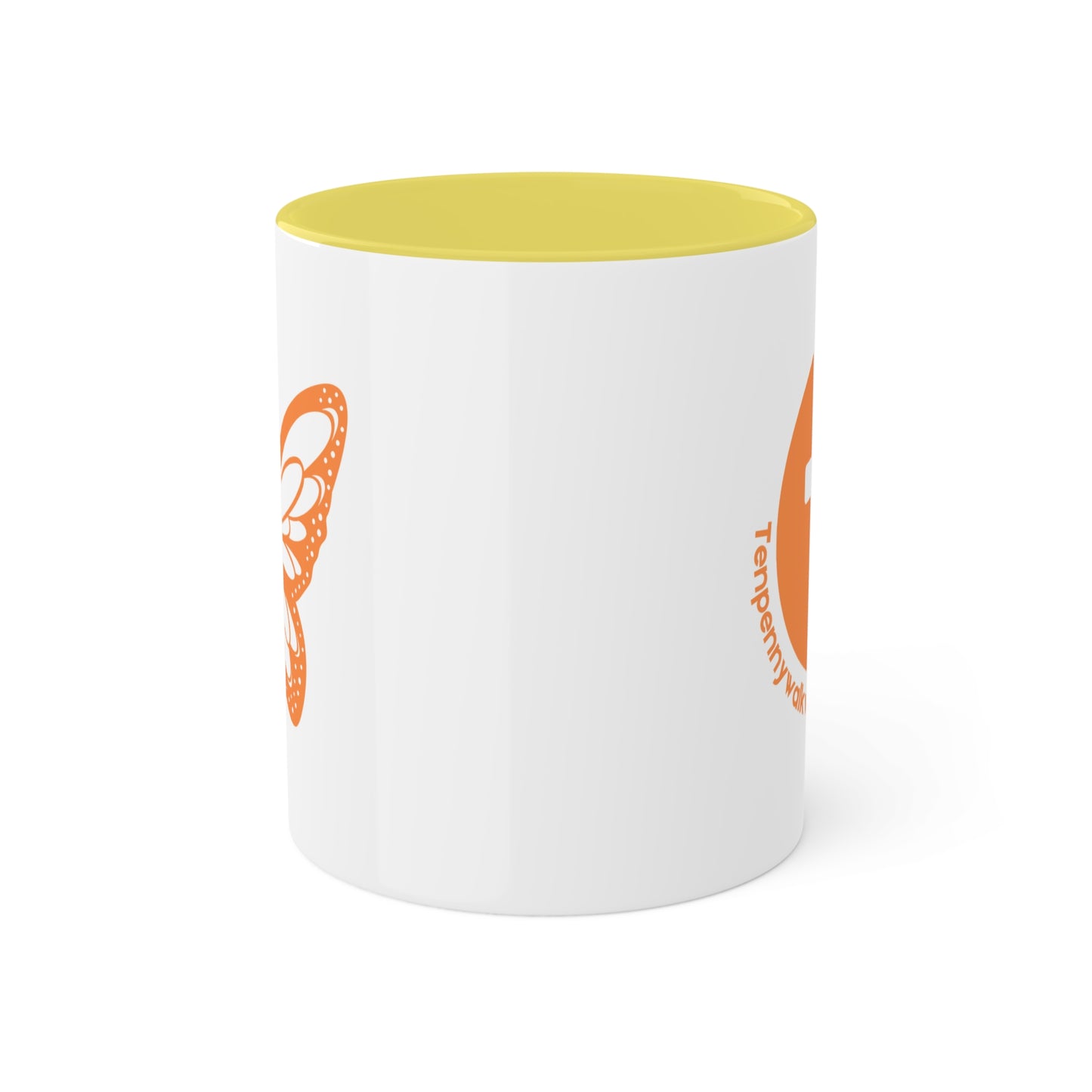 Butterfly Mug,  (orange) 11oz