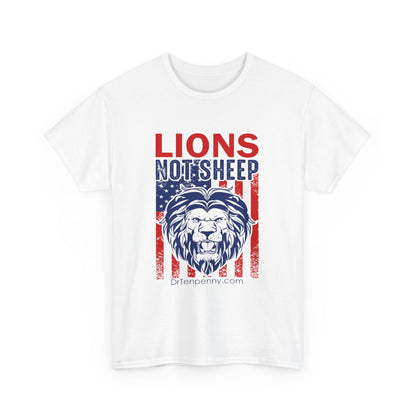Adult- Unisex Heavy Cotton Tee- Lions Not Sheep