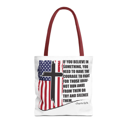 Bold Statement Tote Bag, Inspirational Tote, Patriotic Bag, Gift for Activists, Motivational Shopping Bag, Freedom Design