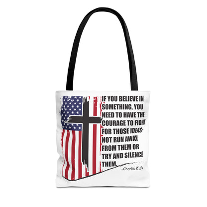 Bold Statement Tote Bag, Inspirational Tote, Patriotic Bag, Gift for Activists, Motivational Shopping Bag, Freedom Design