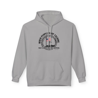 Patriotic Christian Hoodie – Faith, Freedom & Courage Quote