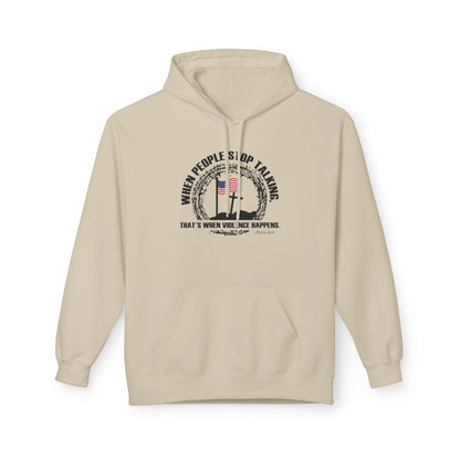 Patriotic Christian Hoodie – Faith, Freedom & Courage Quote