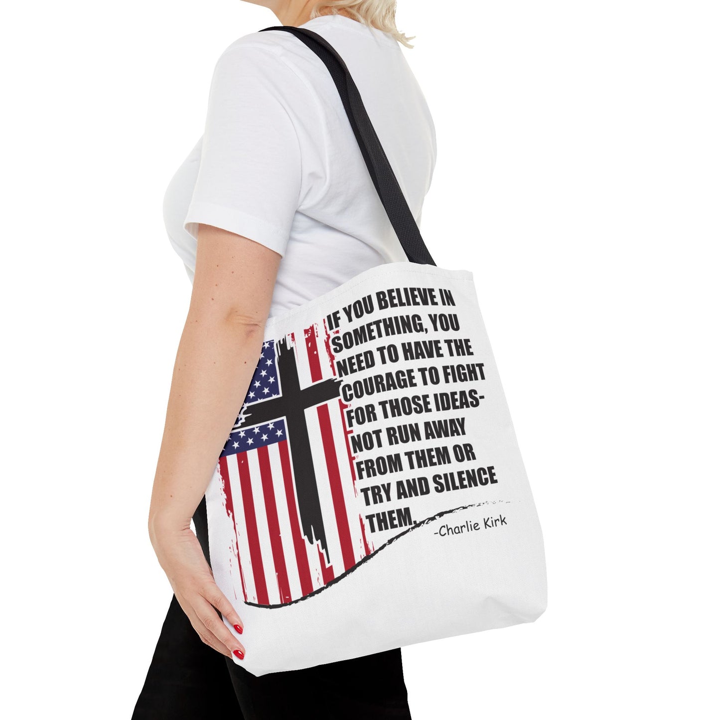 Bold Statement Tote Bag, Inspirational Tote, Patriotic Bag, Gift for Activists, Motivational Shopping Bag, Freedom Design