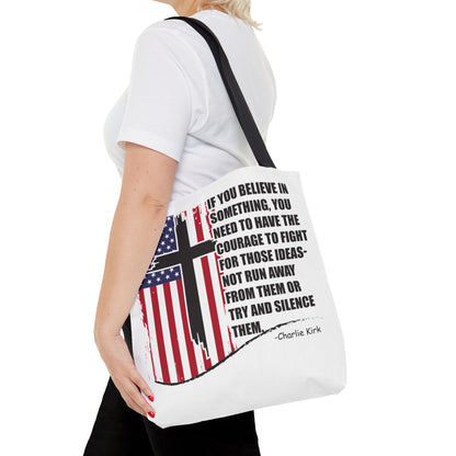Bold Statement Tote Bag, Inspirational Tote, Patriotic Bag, Gift for Activists, Motivational Shopping Bag, Freedom Design