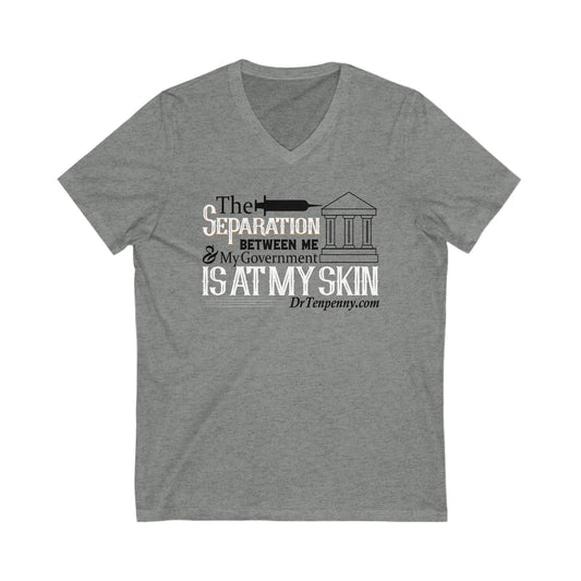 Women's Jersey Short Sleeve V-Neck Tee- At My Skin