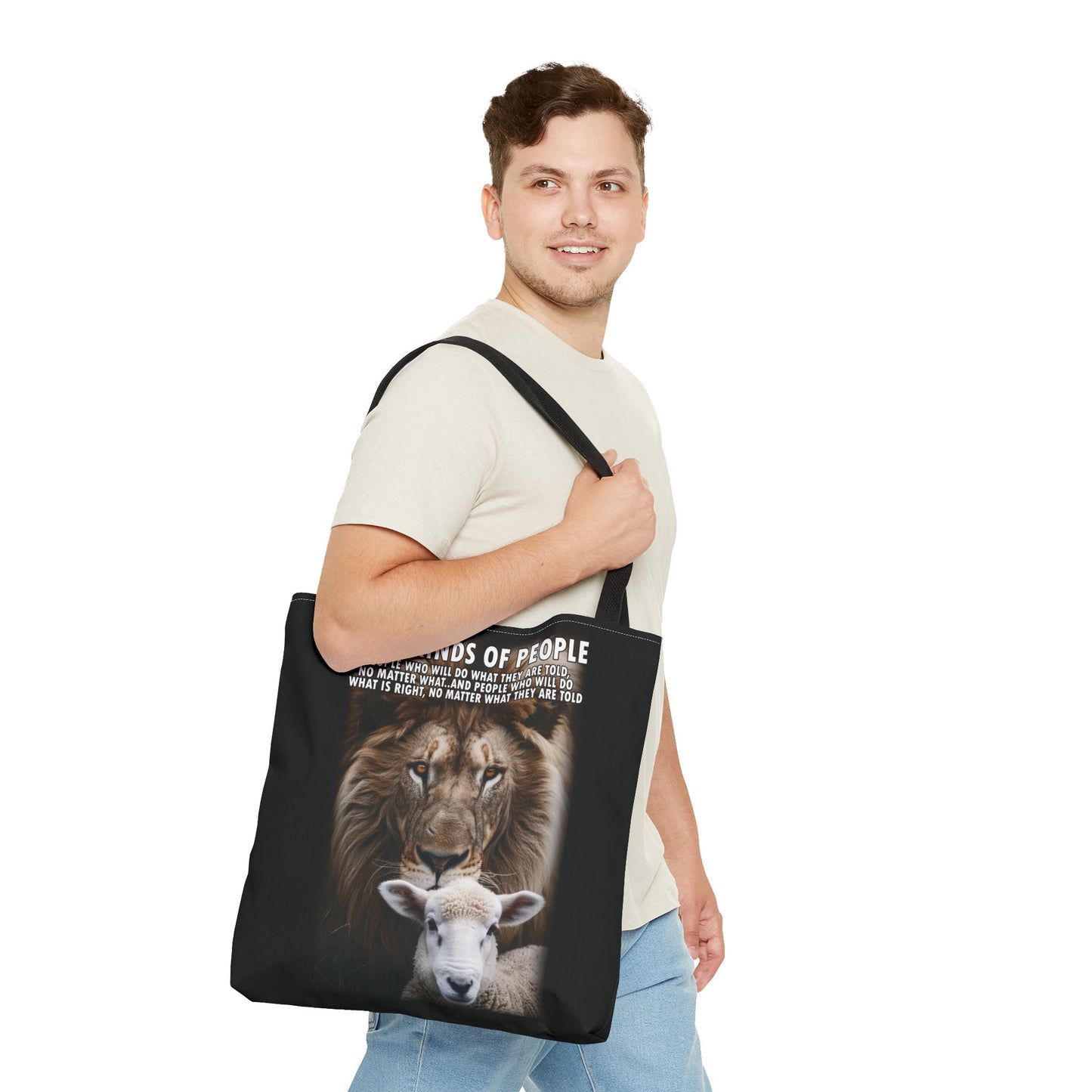 Lion and Sheep Integrity Tote Bag