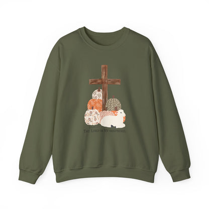 Autumn Blessings Lamb Sweatshirt – The Lord is My Shepherd' Comfort Fit