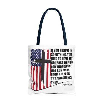 Bold Statement Tote Bag, Inspirational Tote, Patriotic Bag, Gift for Activists, Motivational Shopping Bag, Freedom Design