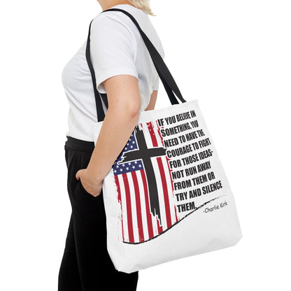 Bold Statement Tote Bag, Inspirational Tote, Patriotic Bag, Gift for Activists, Motivational Shopping Bag, Freedom Design