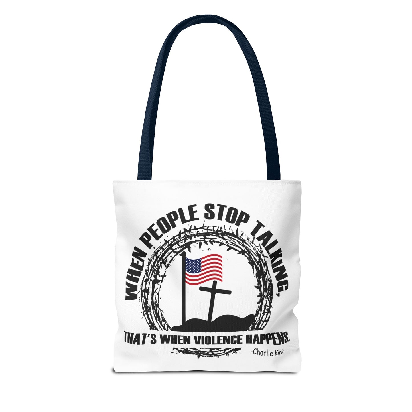 Bold Statement Tote Bag, Inspirational Tote, Patriotic Bag, Gift for Activists, Motivational Shopping Bag, Freedom Design
