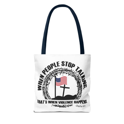 Bold Statement Tote Bag, Inspirational Tote, Patriotic Bag, Gift for Activists, Motivational Shopping Bag, Freedom Design