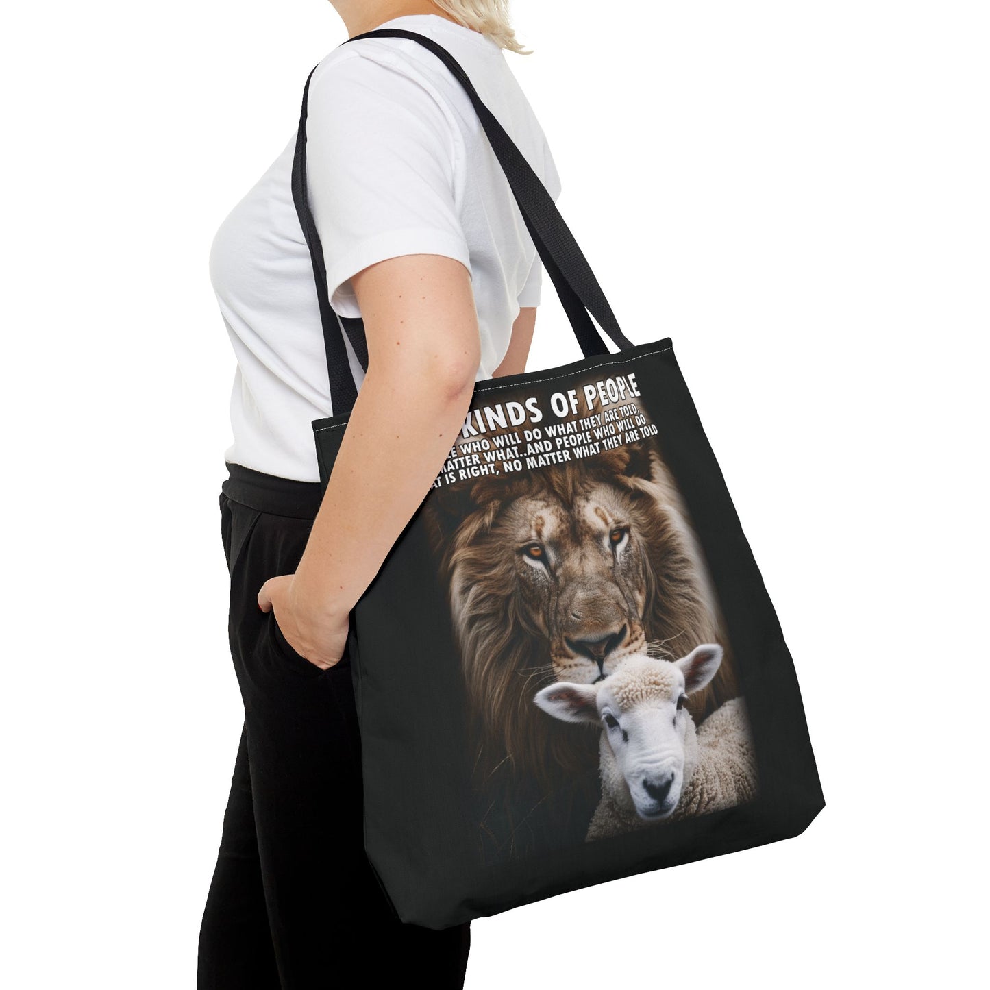 Lion and Sheep Integrity Tote Bag