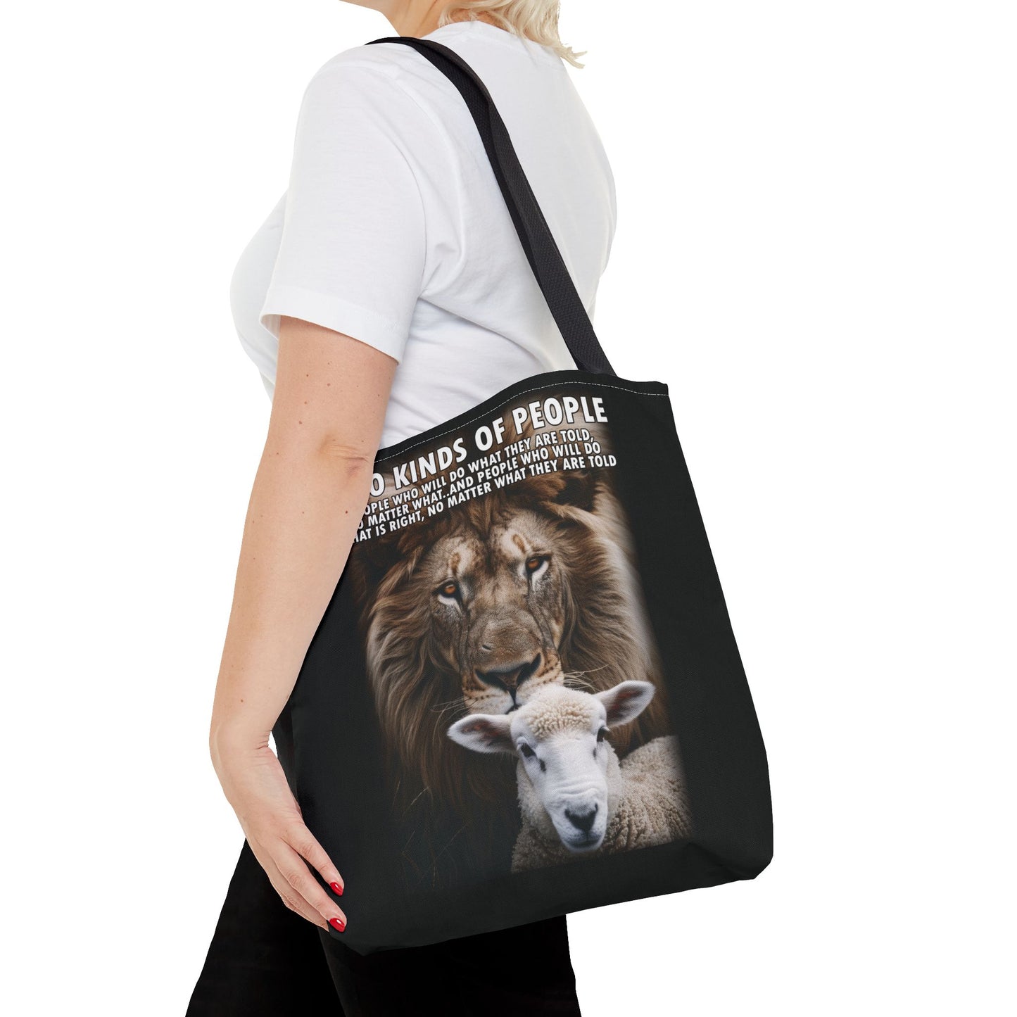 Lion and Sheep Integrity Tote Bag