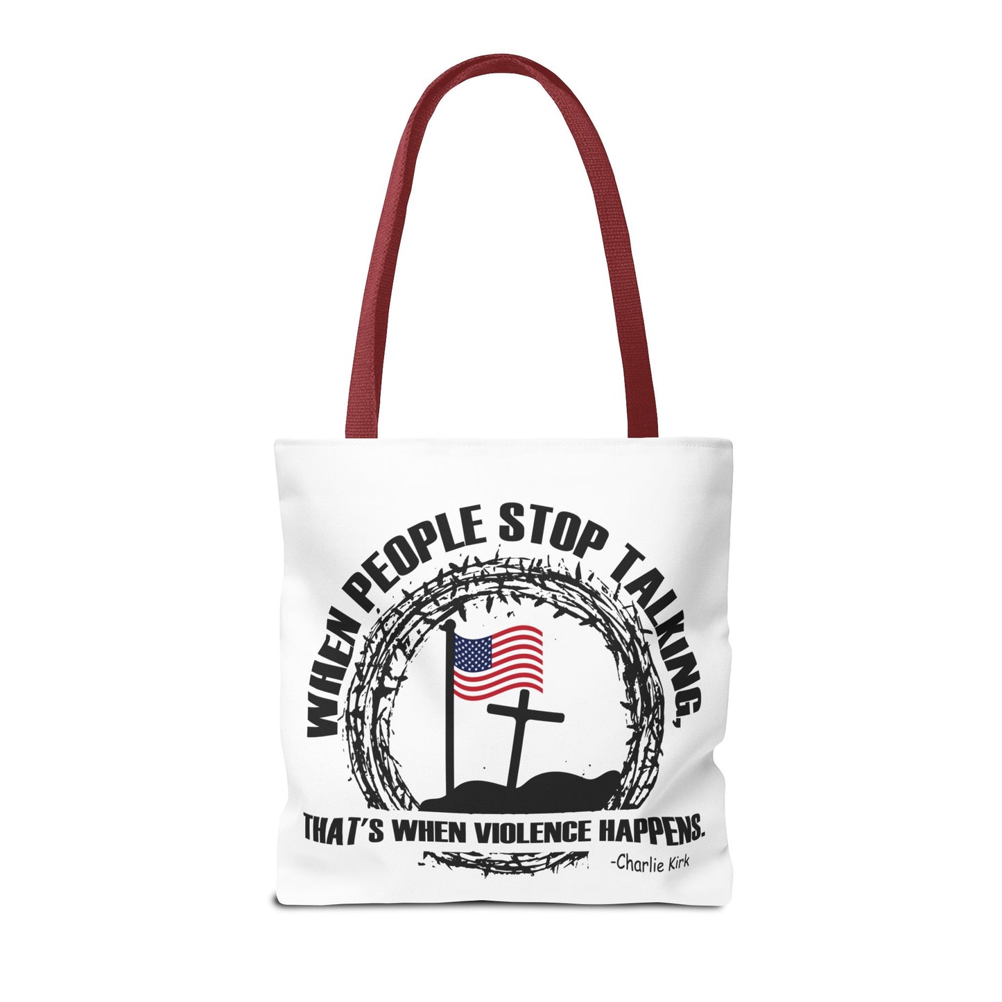 Bold Statement Tote Bag, Inspirational Tote, Patriotic Bag, Gift for Activists, Motivational Shopping Bag, Freedom Design