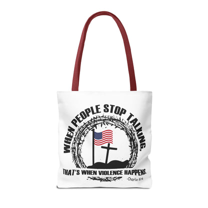 Bold Statement Tote Bag, Inspirational Tote, Patriotic Bag, Gift for Activists, Motivational Shopping Bag, Freedom Design