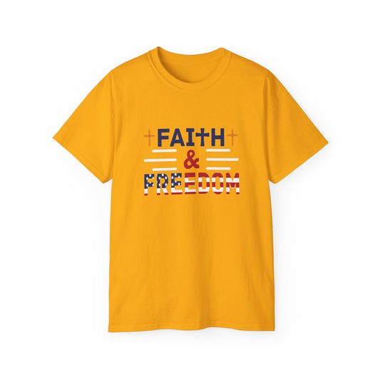 Faith & Freedom- Neon Cotton Tee