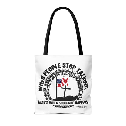 Bold Statement Tote Bag, Inspirational Tote, Patriotic Bag, Gift for Activists, Motivational Shopping Bag, Freedom Design