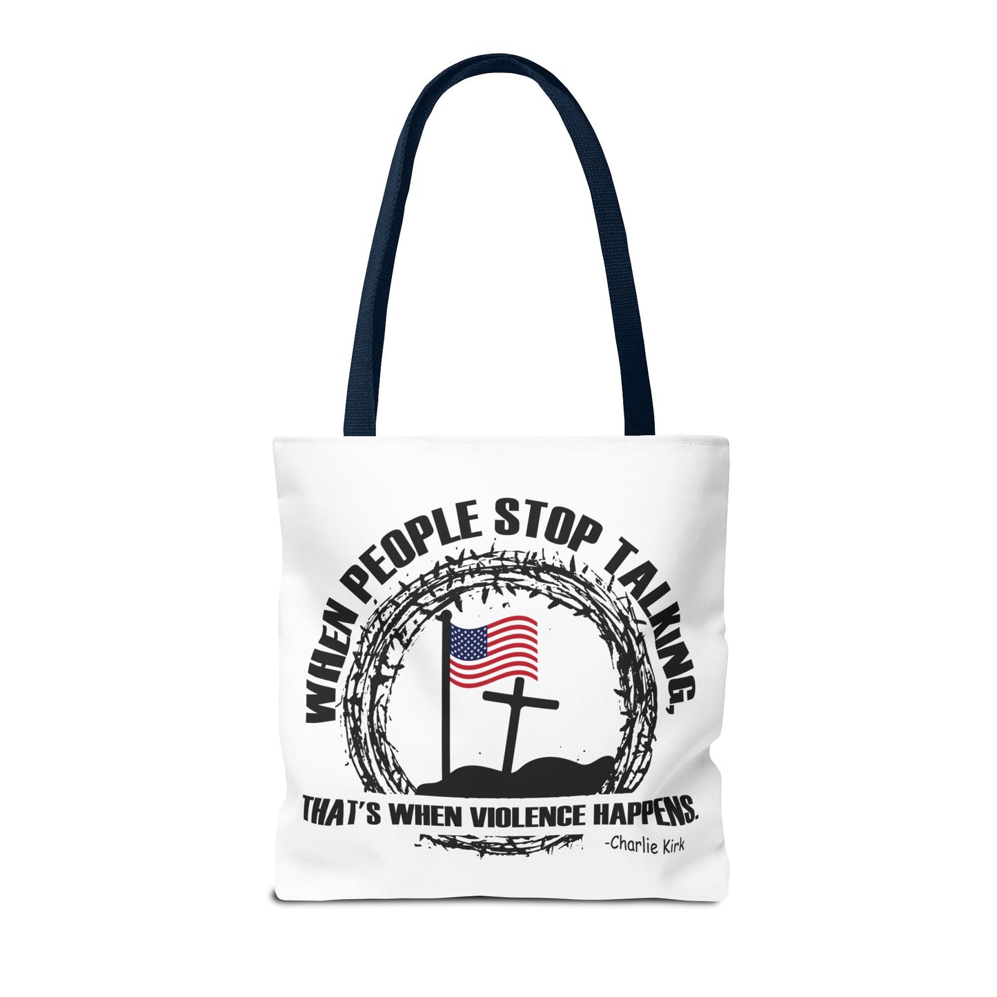 Bold Statement Tote Bag, Inspirational Tote, Patriotic Bag, Gift for Activists, Motivational Shopping Bag, Freedom Design