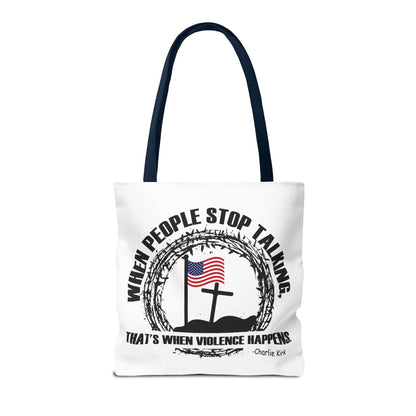 Bold Statement Tote Bag, Inspirational Tote, Patriotic Bag, Gift for Activists, Motivational Shopping Bag, Freedom Design