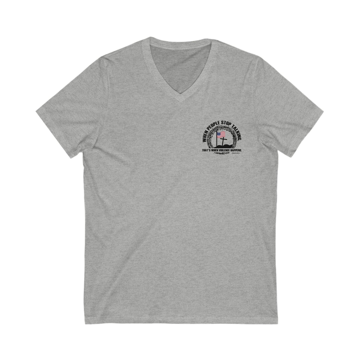 Patriotic Christian V-Neck T-Shirt – Freedom & Faith Statement Tee