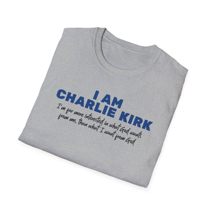 I Am Charlie Kirk Unisex T-Shirt – Bold Statement Tee