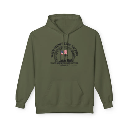 Patriotic Christian Hoodie – Faith, Freedom & Courage Quote