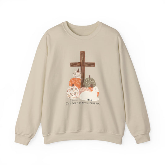 Autumn Blessings Lamb Sweatshirt – The Lord is My Shepherd' Comfort Fit