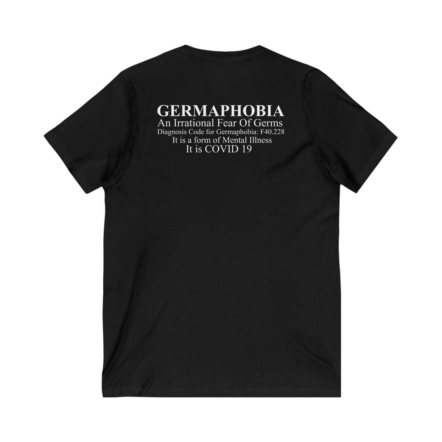 Ladies Not a Germaphobe Short Sleeve V-Neck Tee