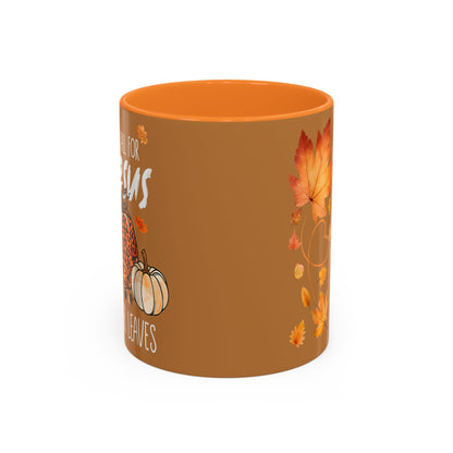 Fall for Jesus Mug – Autumn Leaves & Pumpkins Christian Coffee Cup