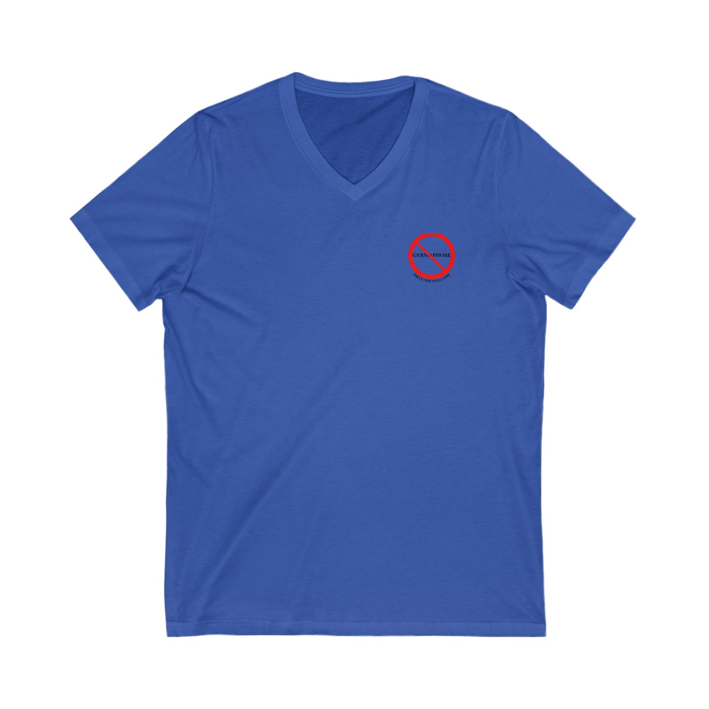 Ladies Not a Germaphobe Short Sleeve V-Neck Tee