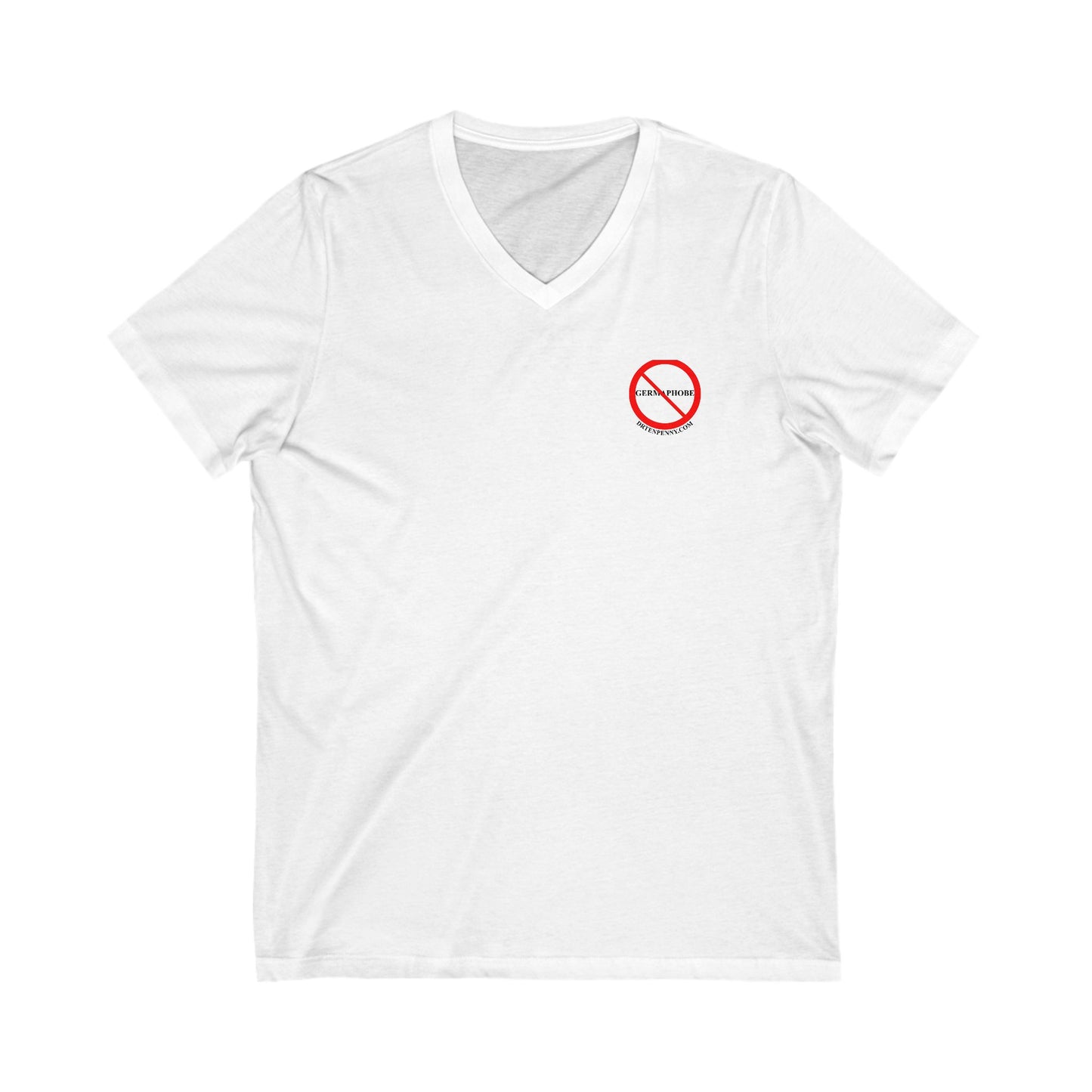 Ladies Not a Germaphobe Short Sleeve V-Neck Tee