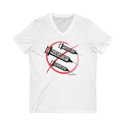 Women's Jersey Short Sleeve V-Neck Tee- NO Forced