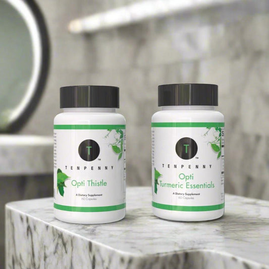 "Anti-Inflammatory & Skin Health Duo Bundle – Opti Turmeric Essentials and Opti Thistle for inflammation and skin health