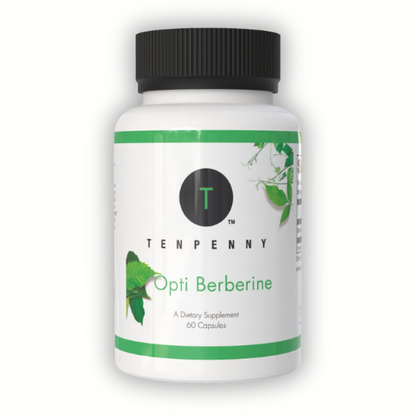 Opti Berberine dietary supplement bottle – herbal formula for blood sugar, metabolism, and digestive support