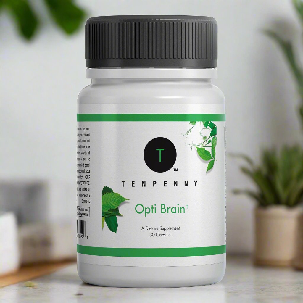 Opti Brain lifestyle image showcasing benefits for cognitive function and memory enhancement.