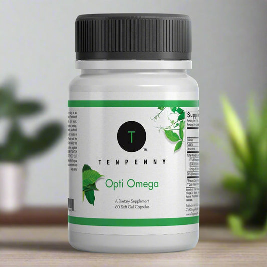 Lifestyle image of Opti Omega, supporting cardiovascular, cognitive, and inflammatory health.