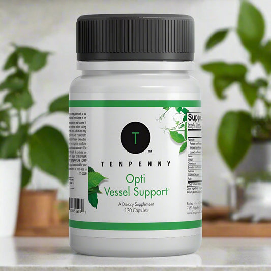 Lifestyle image of Opti Vessel Support, ideal for cardiovascular health and balanced inflammation.