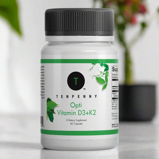 Lifestyle image of Opti Vitamin D3+K2, essential supplement for bone, heart, and immune support.